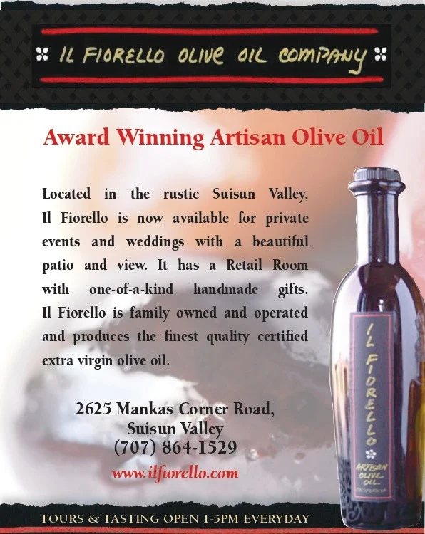 Exterior of IL Fiorello Olive Oil Company and tasting room in Suisun Valley CA.