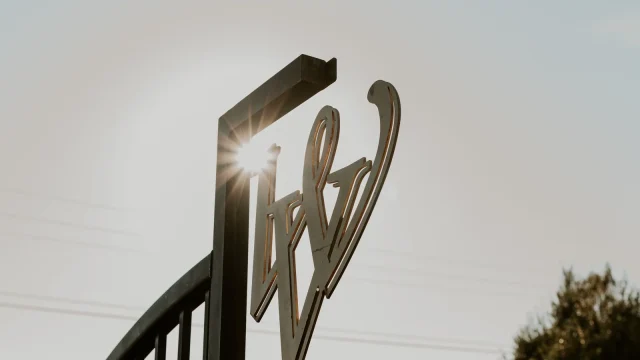 Signage and tasting room exterior at Wooden Valley Winery in Suisun Valley.