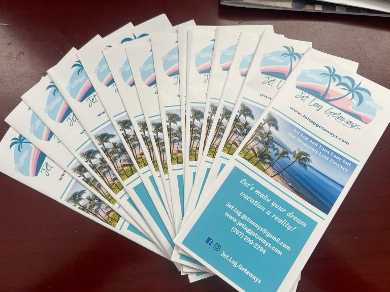 SVBS Delivers Custom Tri-Fold Brochures for Jet Lag Getaways